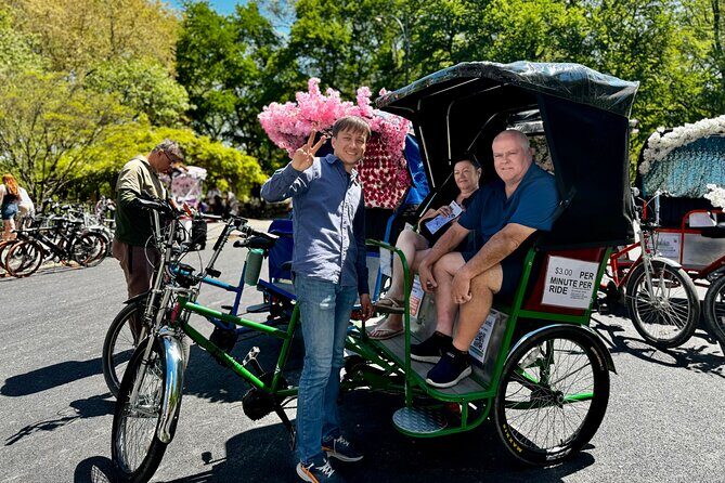 Central Park Pedicab Tours - History and Movie Locations - Cherry Hill Fountain and the Lake edge: pretty, specific, and easy on the legs