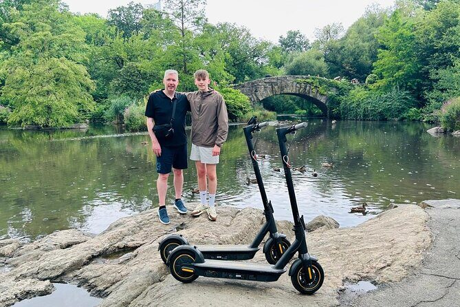 New York Central Park Guided Electric Scooter Tour - Getting started at 1794 Broadway: the Columbus Circle energy check