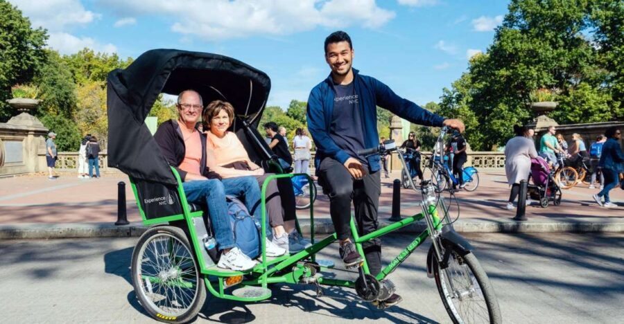 New York City: Private Central Park Pedicab Tour - The park’s postcard belt: Bethesda, Bow Bridge, and the Lake