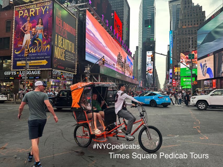 NYC Pedicab Tours: Central Park, Times Square, 5th Avenue - Rockefeller Center, Radio City, and TV-studio proximity