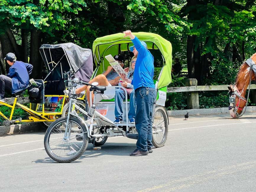 NYC: Private Central Park Pedicab Tours / PICKUP FROM MUSEUM - Meet the driver vibe: movie facts, fun energy, and real talk