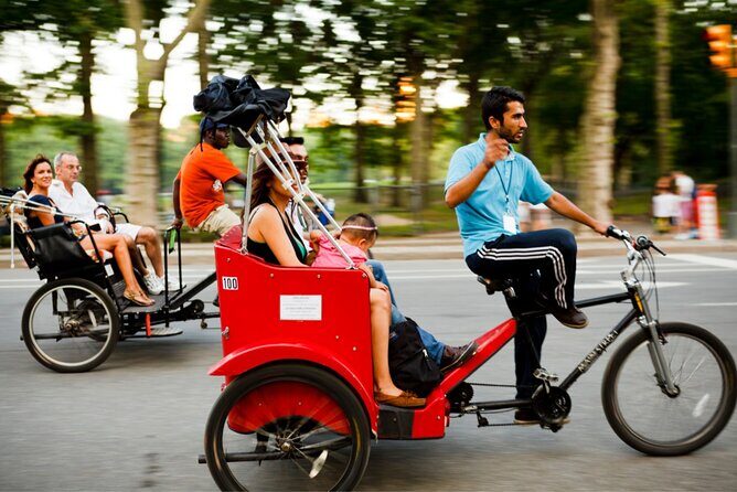 Private Central Park Pedicab Tour - Meeting at 180 W 58th St and settling into the ride
